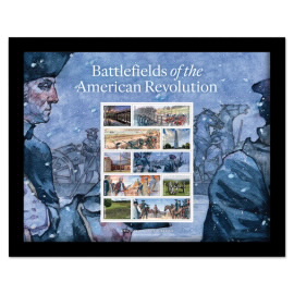 Battlefields of the American Revolution Framed Stamps