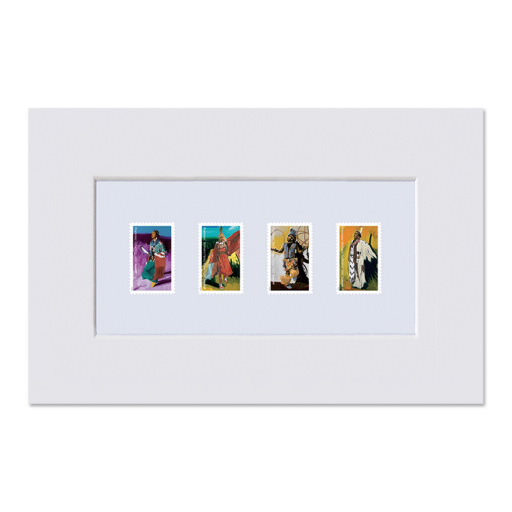 Powwows: Celebrating Native American Culture Matted Stamps