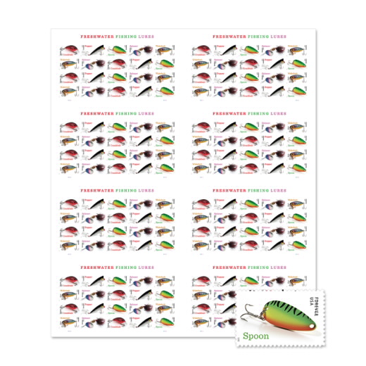Freshwater Fishing Lures Press Sheet without Die-Cuts