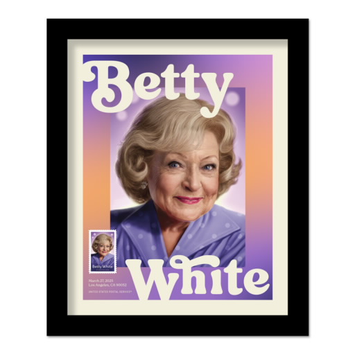 Betty White Framed Stamp