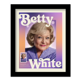 Betty White Framed Stamp