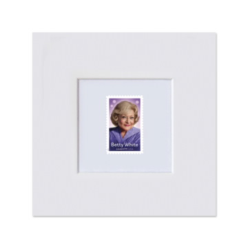 Betty White Matted Stamp