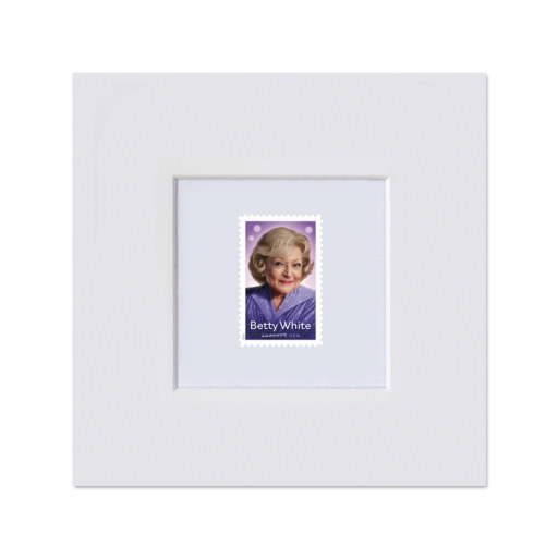 Betty White Matted Stamp