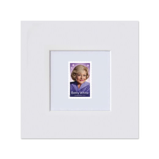 Betty White Matted Stamp