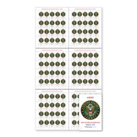 U.S. Army 250th Press Sheet with Die-Cuts
