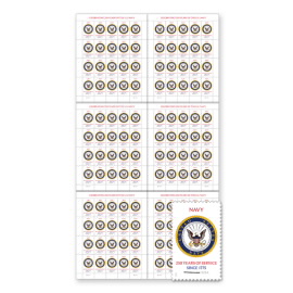 U.S. Navy 250th Press Sheet with Die-Cuts