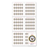 U.S. Navy 250th Press Sheet without Die-Cuts image
