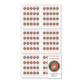 U.S. Marine Corps 250th Press Sheet with Die-Cuts
