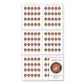 U.S. Marine Corps 250th Press Sheet without Die-Cuts