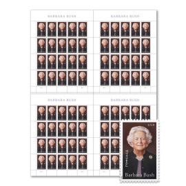 Barbara Bush Press Sheet with Die-Cuts