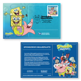 SpongeBob Squarepants Stamp Pin with Cancellation Card