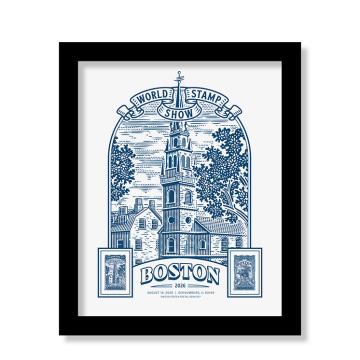 Boston 2026 World Stamp Show Framed Stamp