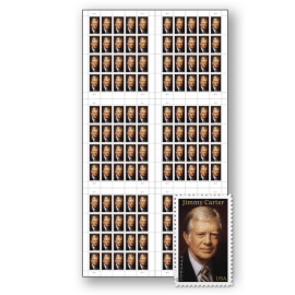 Jimmy Carter Press Sheet with Die-Cuts