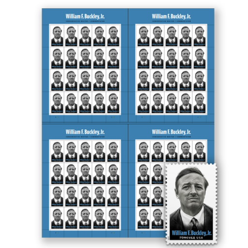 William F. Buckley Jr. Press Sheet with Die-Cuts