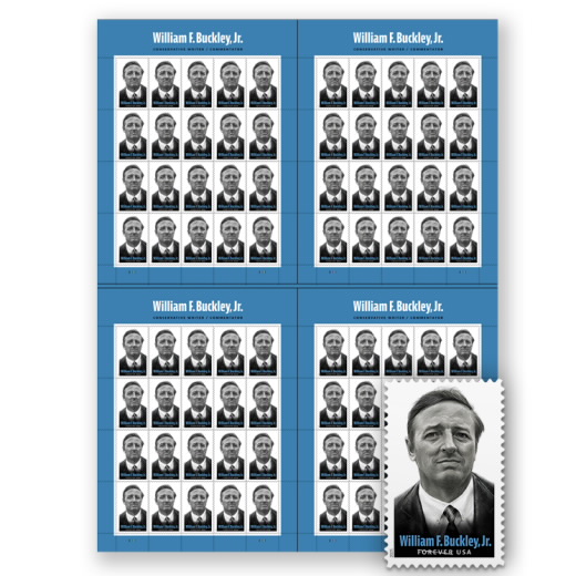 William F. Buckley Jr. Press Sheet with Die-Cuts