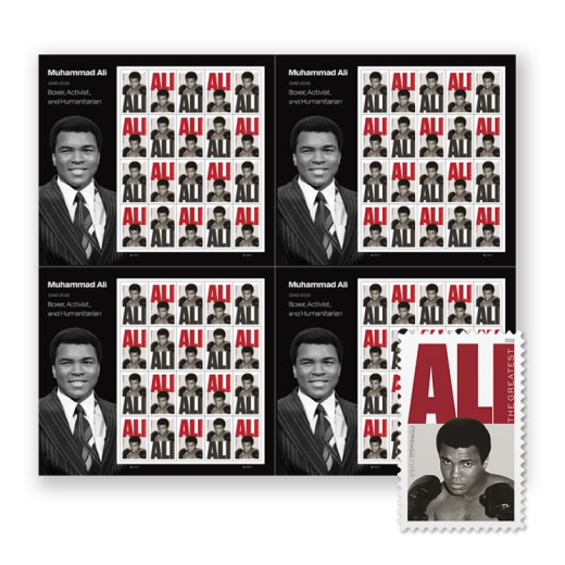 Muhammad Ali Press Sheet with Die-Cuts