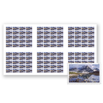 Colorado Statehood Press Sheet without Die-Cuts