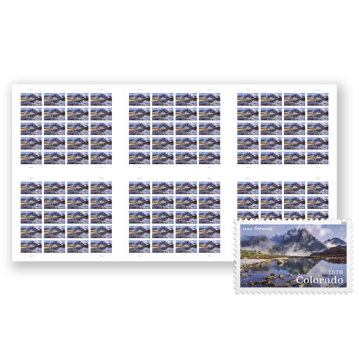Colorado Statehood Press Sheet without Die-Cuts