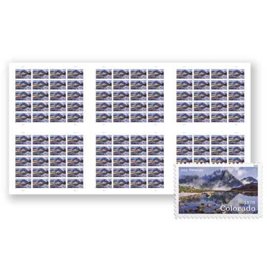 Colorado Statehood Press Sheet without Die-Cuts