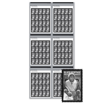 Phillis Wheatley Press Sheet without Die-Cuts