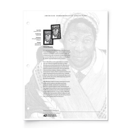 Phillis Wheatley American Commemorative Collection Sheet