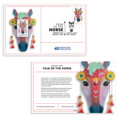 Lunar New Year: Year of the Horse Stamp Pin with Cancellation Card image
