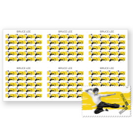 Bruce Lee Press Sheet without Die-Cuts