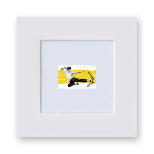 Bruce Lee Matted Stamp