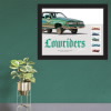 Lowriders Framed Stamp, Green 1987 Cutlass Supreme