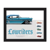 Lowriders Framed Stamp, Blue 1958 Impala  image