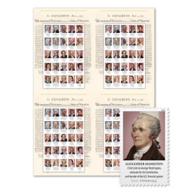 Figures of the American Revolution Press Sheet without Die-Cuts