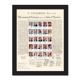 Figures of the American Revolution Framed Stamp