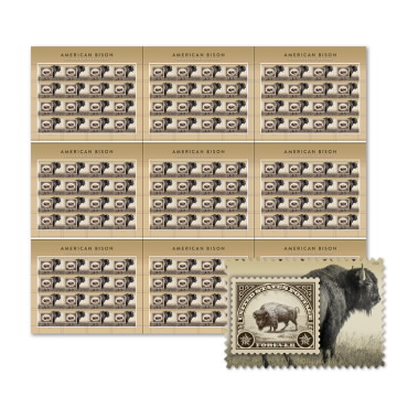 American Bison Press Sheet with Die-Cuts