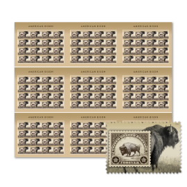American Bison Press Sheet without Die-Cuts