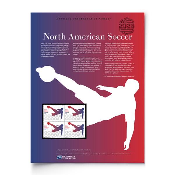 ★ＵＳオリジナル盤★THE PLAYERS ASSOCIATION North American Soccer American Commemorative Panel® | USPS.com