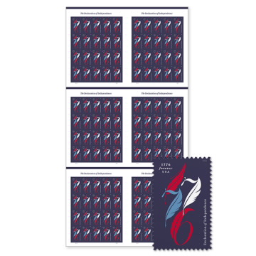 Declaration of Independence Press Sheet without Die-Cuts