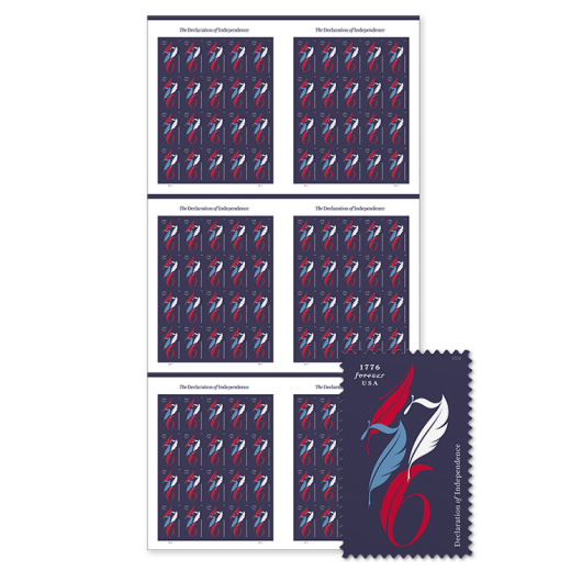 Declaration of Independence Press Sheet without Die-Cuts