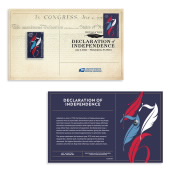 Declaration of Independence Stamp Pin with Cancellation Card image