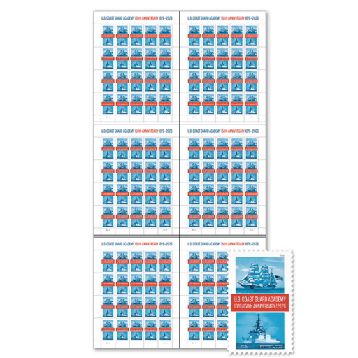U.S. Coast Guard Academy Press Sheets with Die Cuts