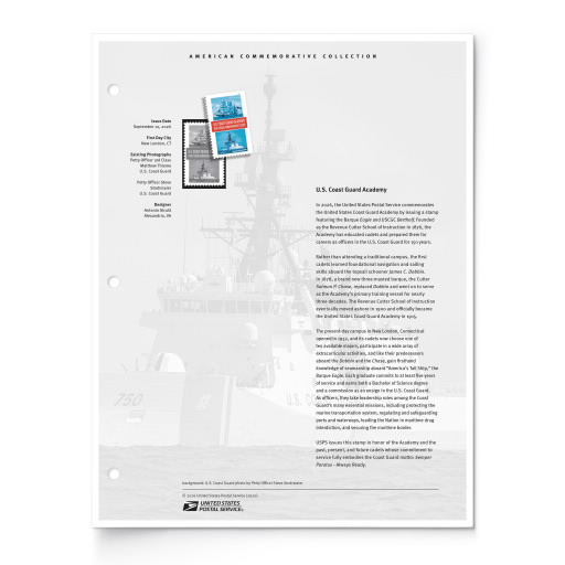 U.S. Coast Guard Academy American Commemorative Collection Page