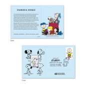 Charles M. Schulz Stamp Pin with Cancellation Card image