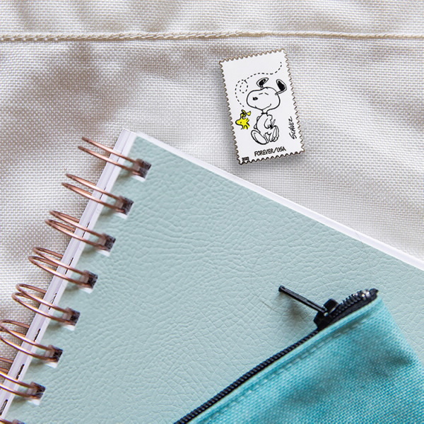Charles M. Schulz Stamp Pin with Cancellation Card