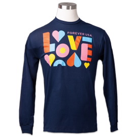 Love 2021 Navy Blue Long Sleeve T-Shirt