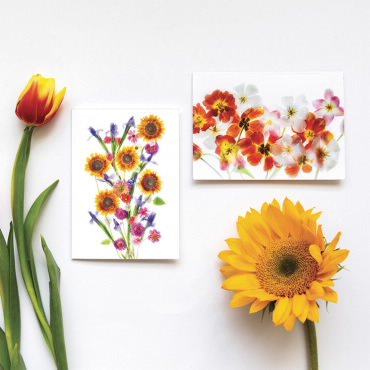 Tulips and Sunflower Bouquet Notecards