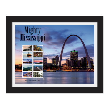 Mighty Mississippi Framed Stamps - Missouri