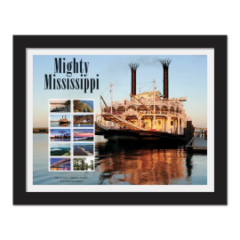 Mighty Mississippi Framed Stamps - Iowa