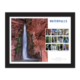 Waterfalls Framed Stamps - Deer Creek Falls, AZ
