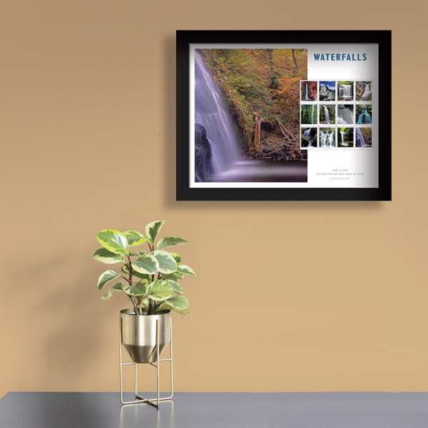 Waterfalls Framed Stamps, Upper Falls, North Carolina