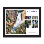 Waterfalls Framed Stamps, Lower Falls of the Yellowstone River, Wyoming image