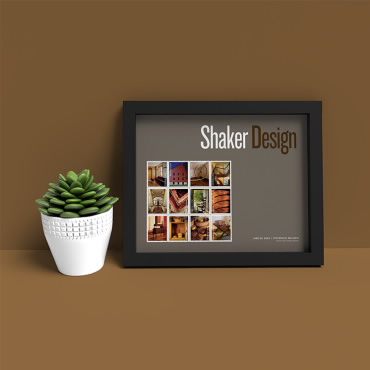 Shaker Design Framed Stamps, Gray Design